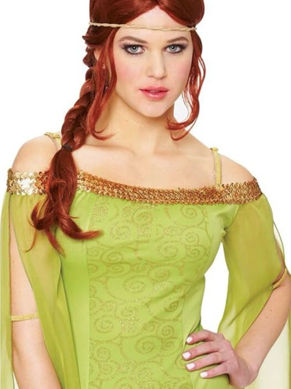 Women’s Halloween costume Fiona Shrek Tinkerbell Renaissance maiden L 12-14 sexy